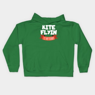 Kite flying is my hobby Kids Hoodie